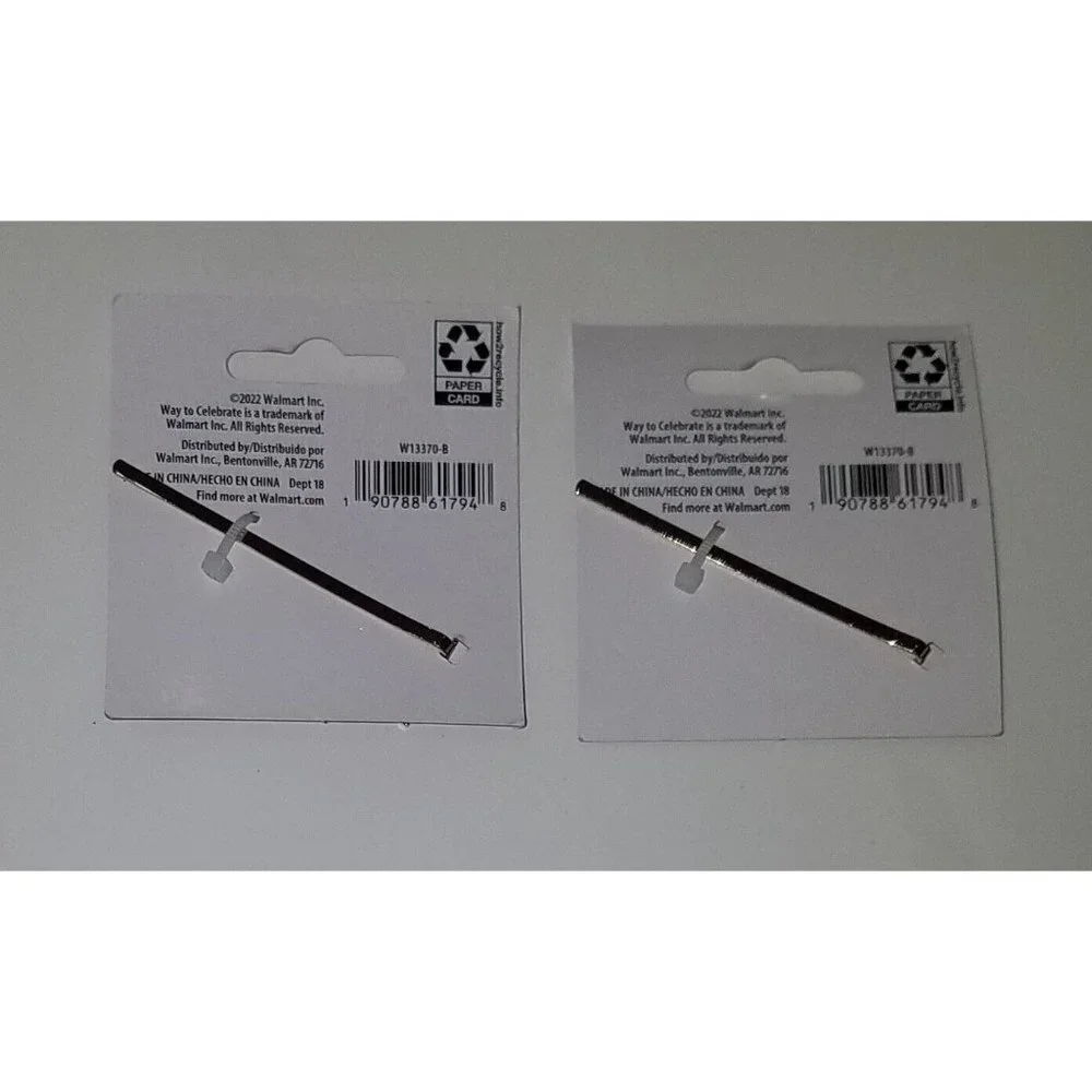 NEW 2 Gold-Tone Halloween EEK Hair Pins Adult OS (2